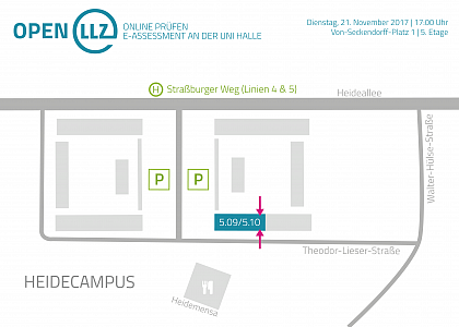 Wegweiser fr Veranstaltung am Heidecampus